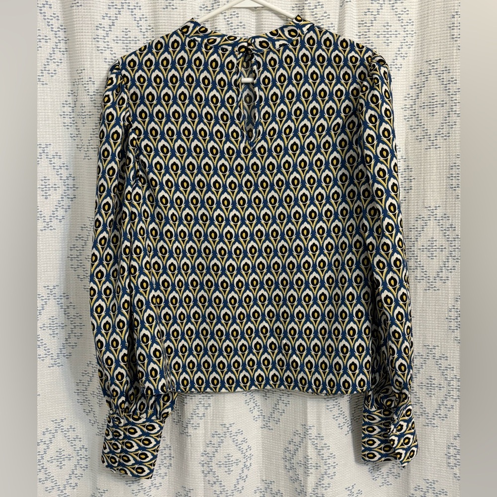 EUC - cupcakes & cashmere Graphic, Art Deco Print Blouse - Picture 2 of 13
